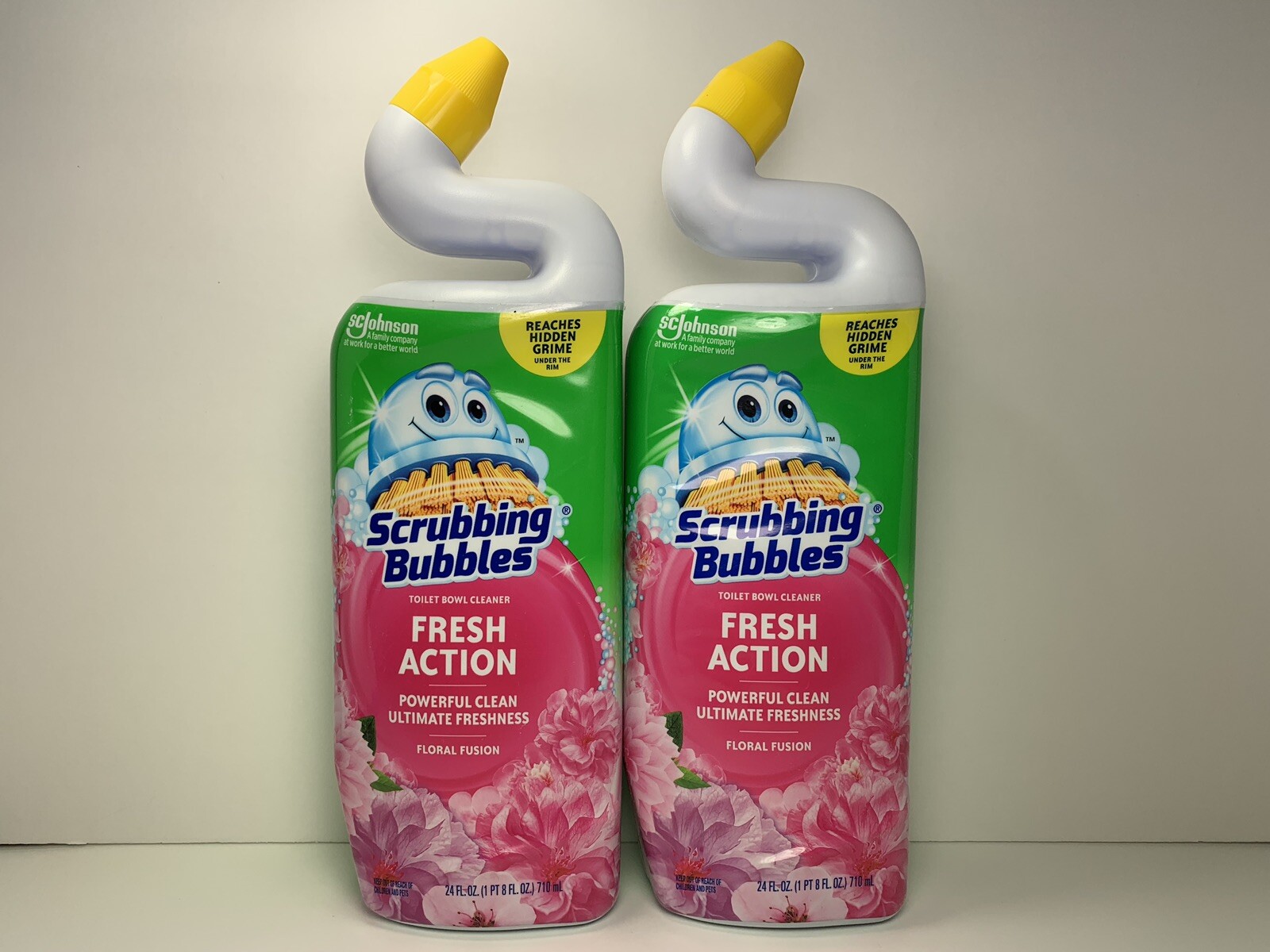 2 Scrubbing Bubbles Toilet Bowl Cleaner, Fresh Action, Floral Fusion Scent,