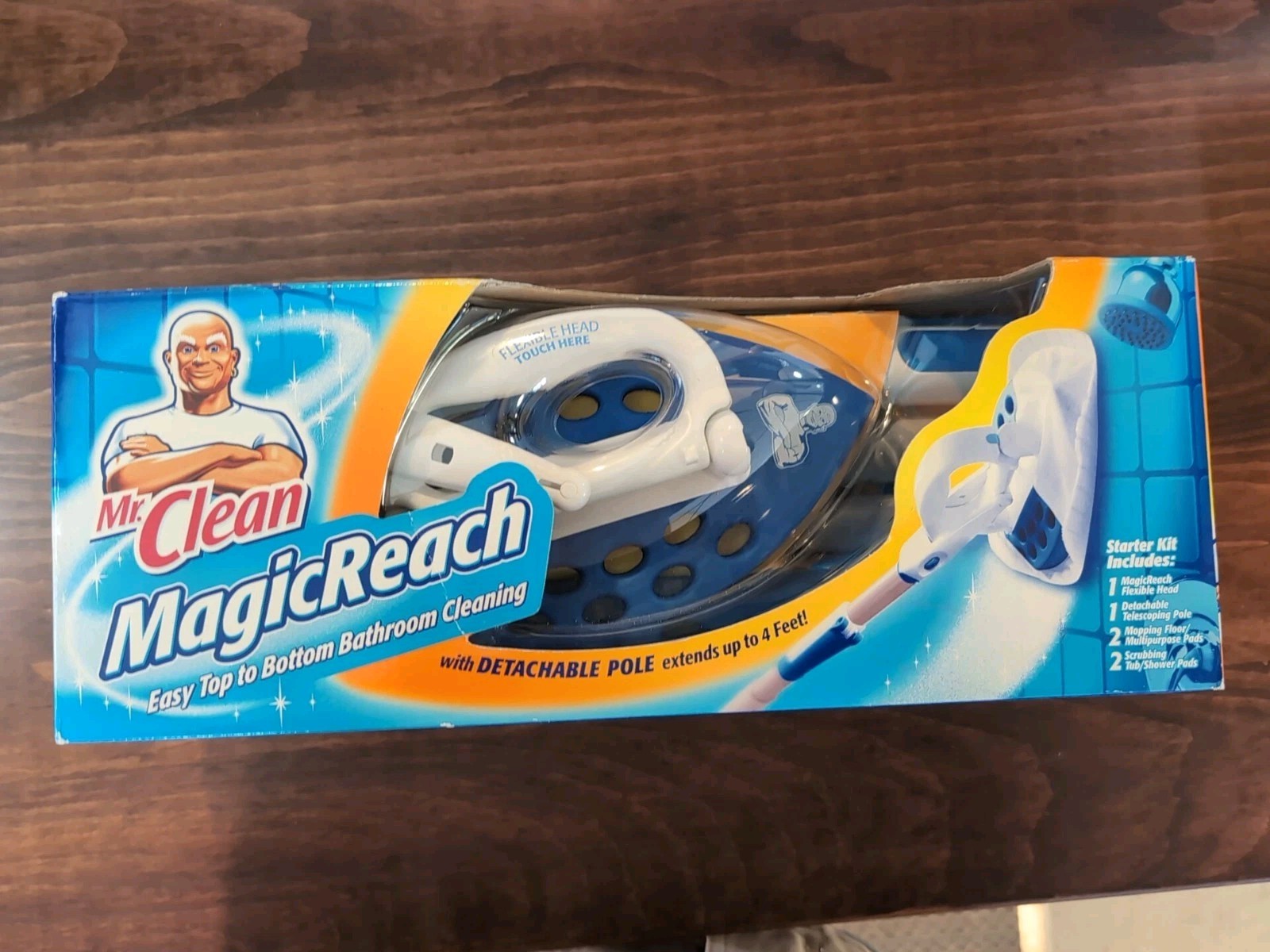 Mr. Clean Magic Reach All in One Cleaning Tool Starter Kit Detachable Pole NEW