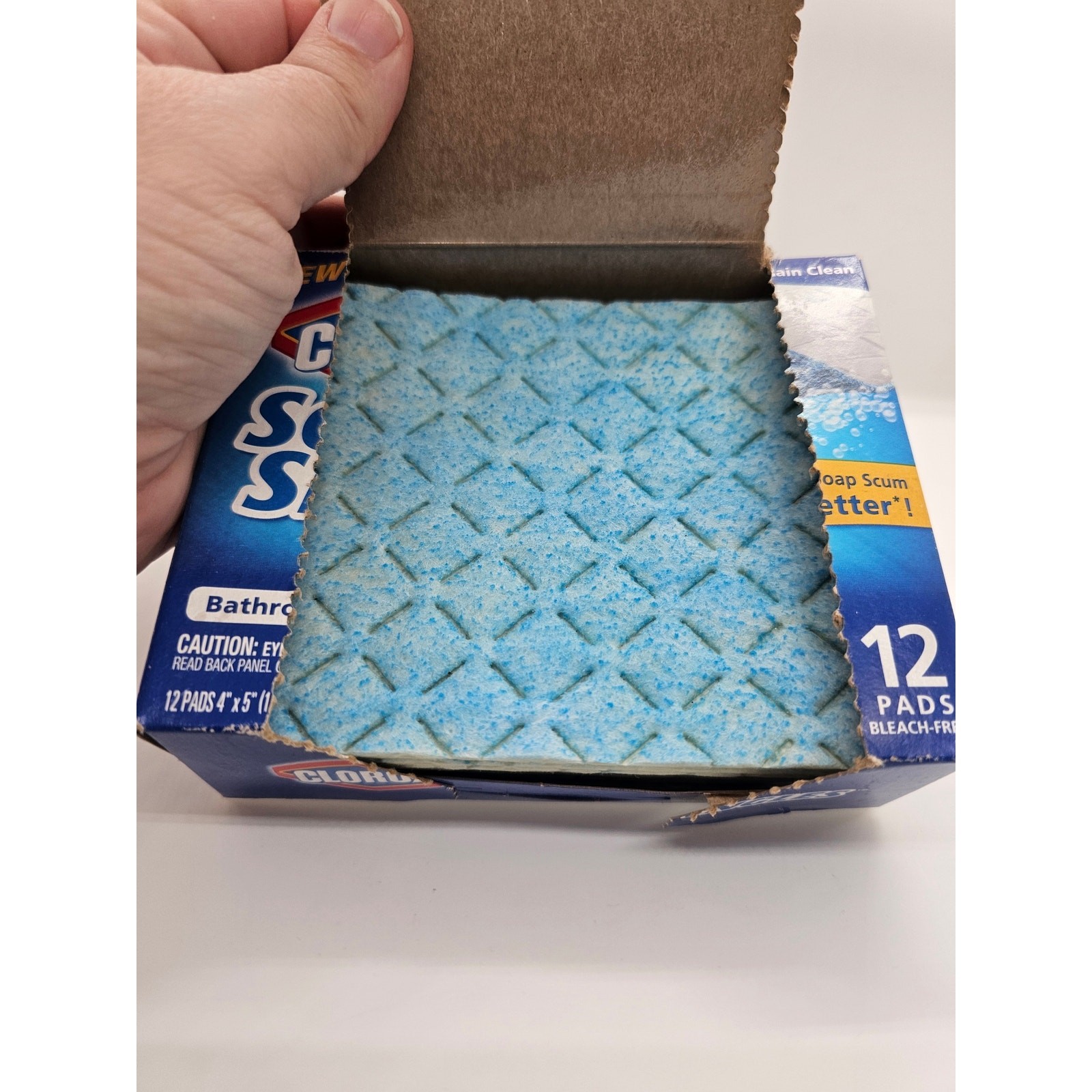 Clorox Scrub Singles Cleans Soap Scum for Bathroom (10 Pads) OPEN BOX