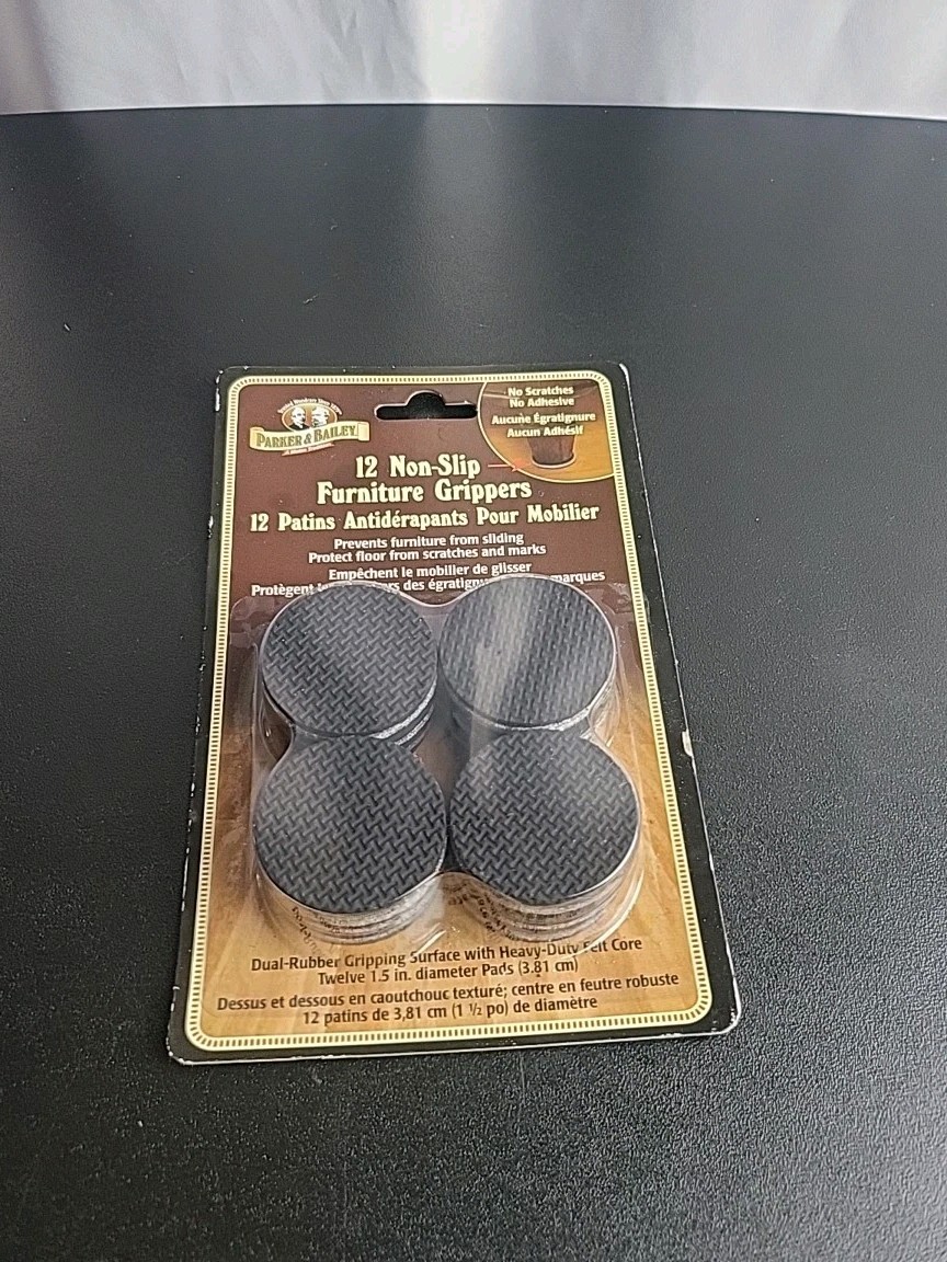 Parker Bailey 12 non-slip Furniture Grippers 1.5 Inch Diameter Pads