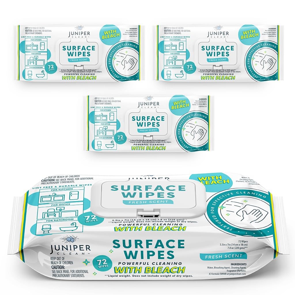 3 Pack Surface Cleaning Wipes with Bleach, All-Purpose Cleaner for Bathroom, …