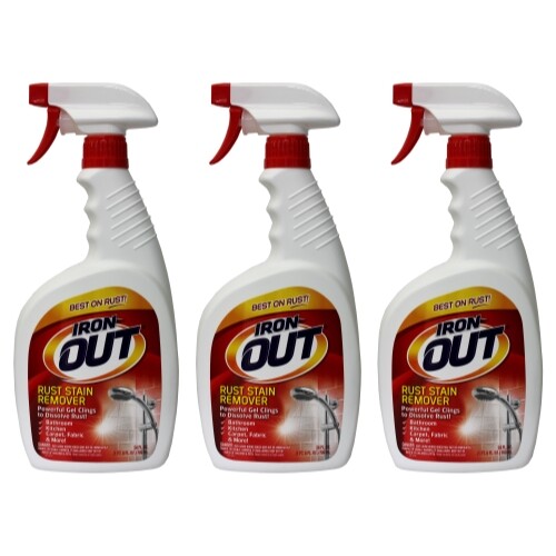 Iron OUT Rust Stain Remover Spray, 24 fl oz (3 Pack)