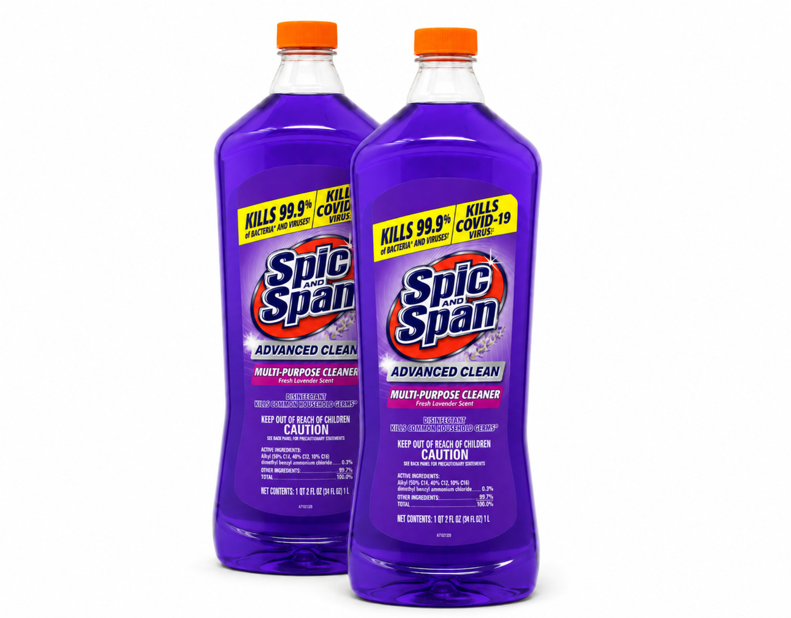 Spic and Span Multi-Surface Floor Cleaner Lavender 34 oz 2 Pack