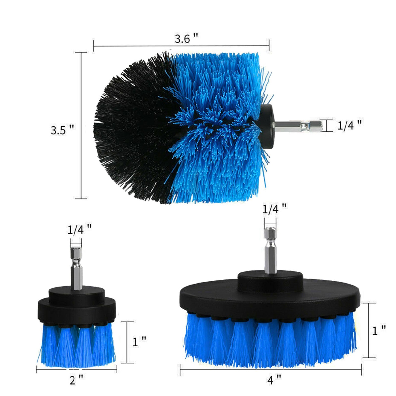 Drill Brush Set Power Scrubber Drill Attachments For Carpet Tile Grout Cleaning