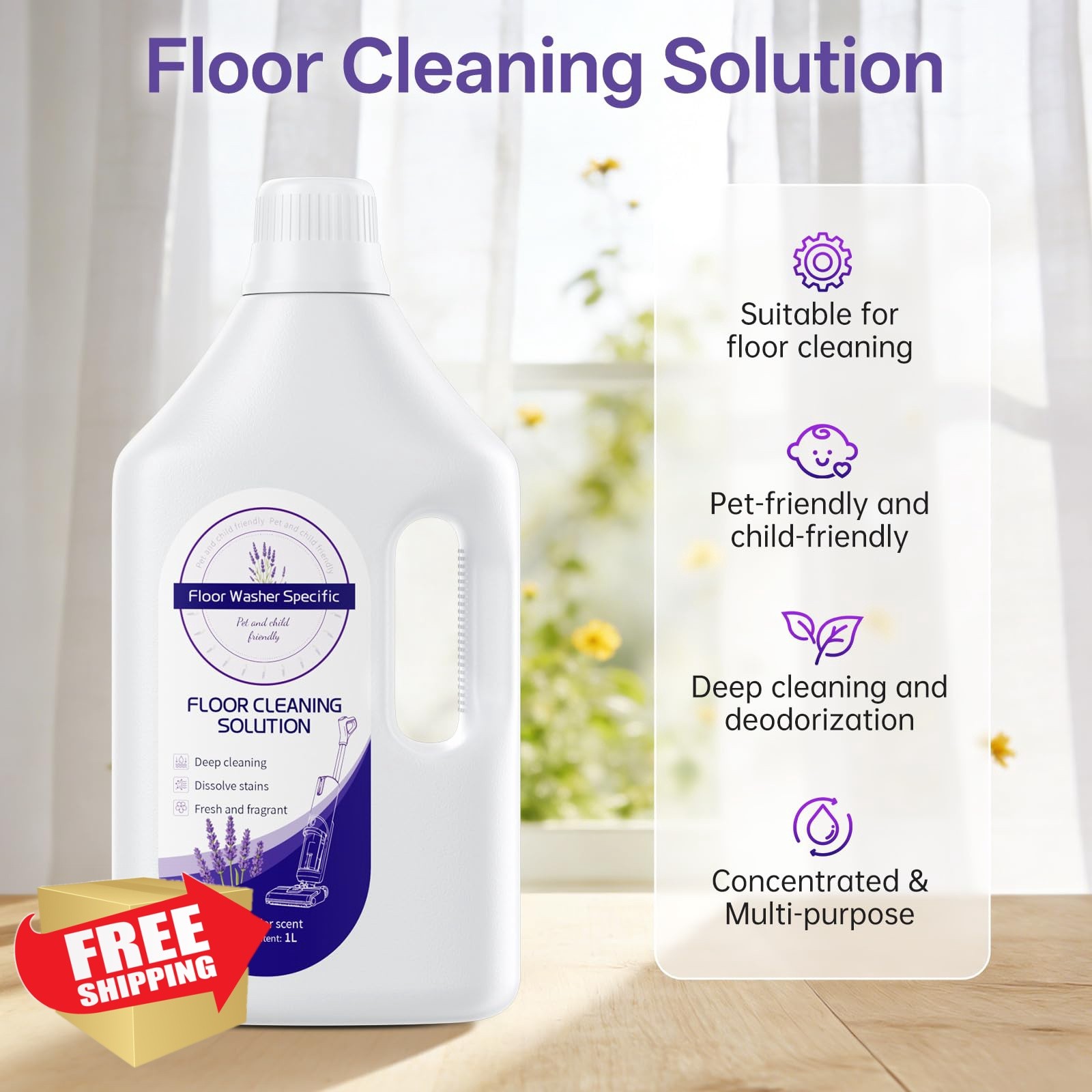 1L Floor Cleaning Solution Compatible With Tineco、Bissell、Dreame、Shark Mop | …