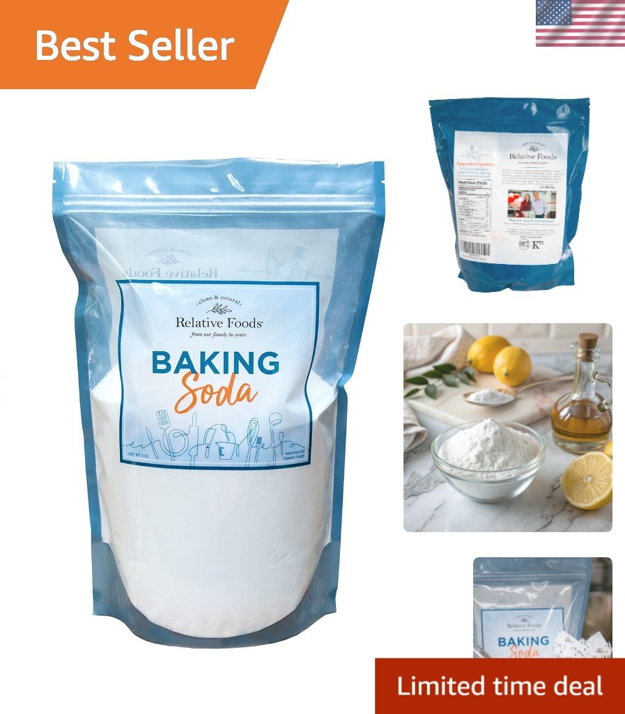80 Ounce Pure Baking Soda for Baking, Cleaning & DIY – No Preservatives