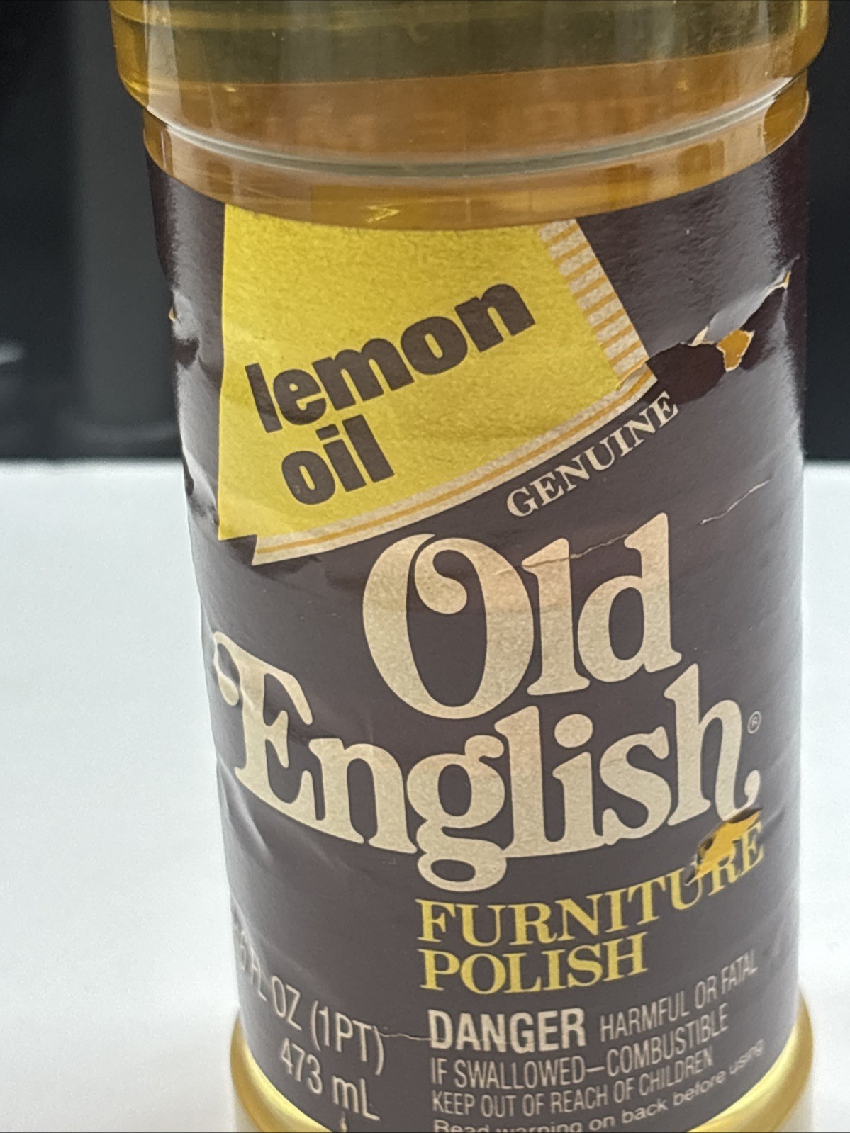 Vintage 80s Old English Lemon Oil Genuine Furniture Polish 16 fl oz New