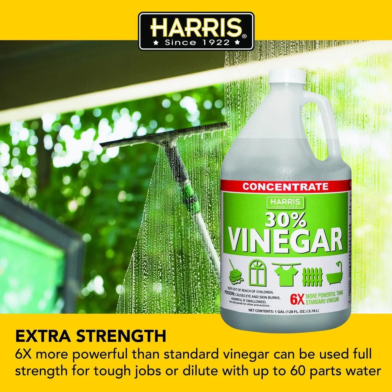 2 Pack Harris 30 Percent Vinegar Concentrated All Purpose Cleaner 1 Gallon Jug