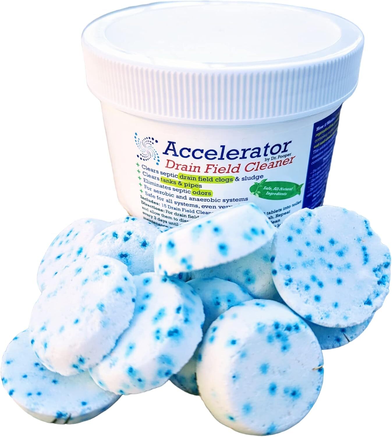 Drain Field Cleaner Tablets by Dr Pooper. Clears Septic Tanks and Drain Field…