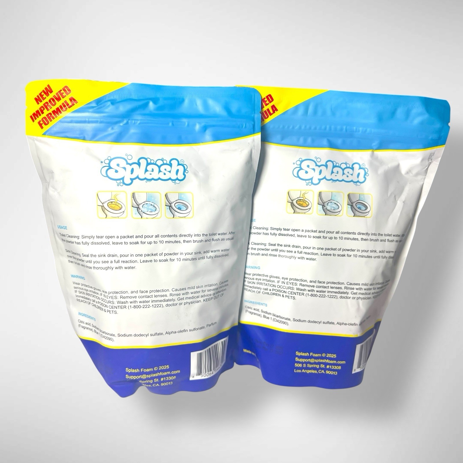 Splash Advanced Cleaning 14.11 oz Toilet Bowl Cleaner Powder Lot Of 2