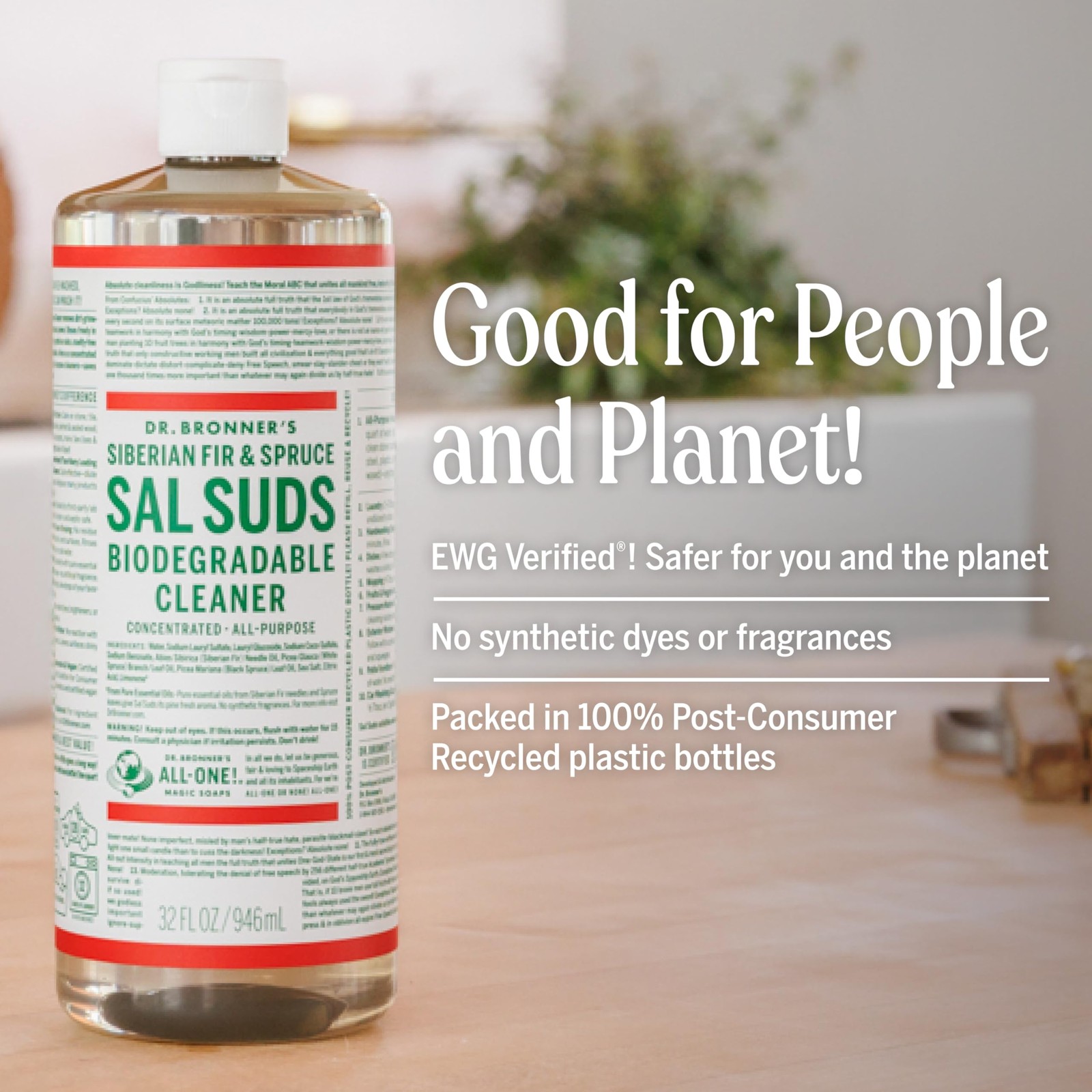 Dr. Bronner’s Sal Suds Biodegradable Cleaner (32 oz) – 32 Fl Oz (Pack of 1)