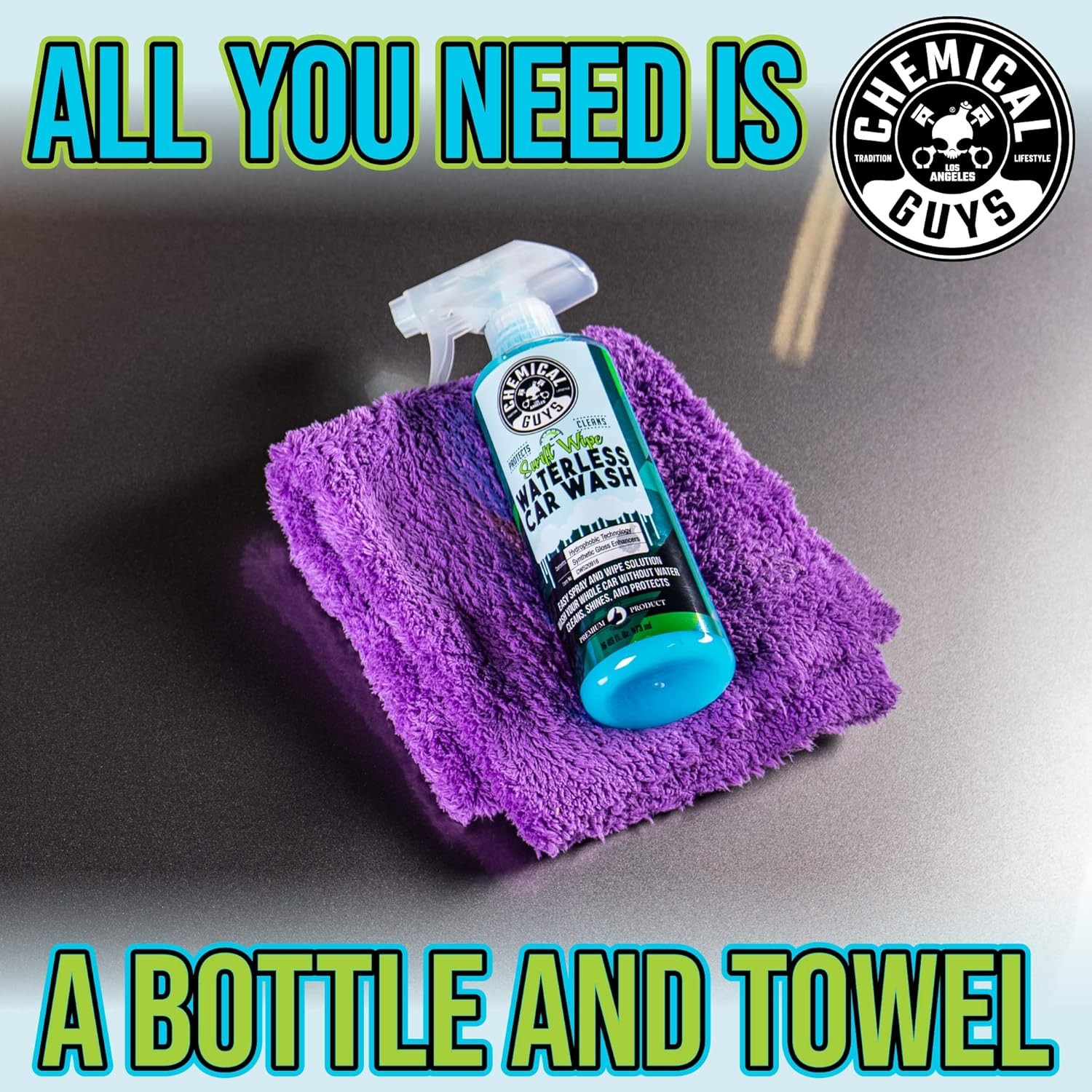 Chemical Guys Swift Wipe Sprayable Waterless Car Wash Spray – Spray and Wipe to