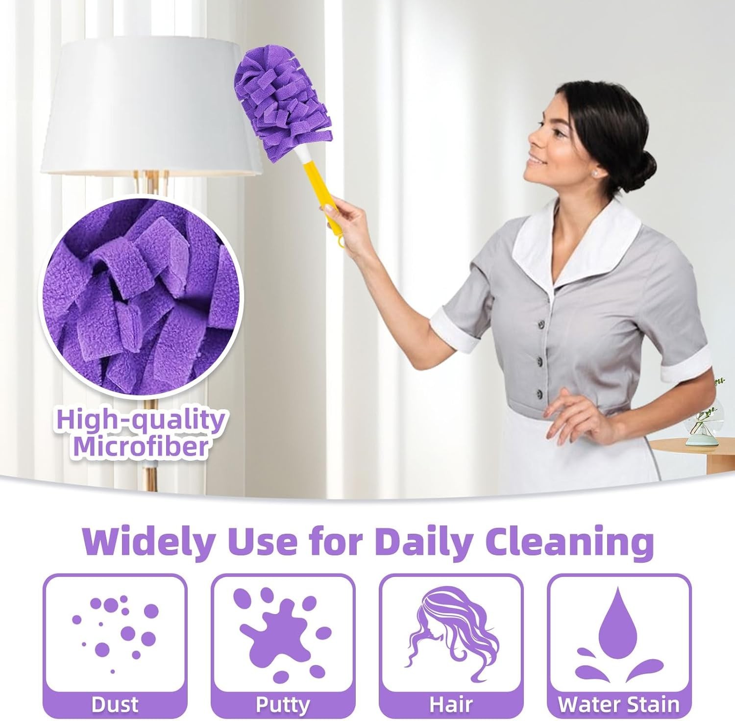 12 PCS Fleece Reusable Duster Refills for Swiffer, Washable Heavy Duty Duster…