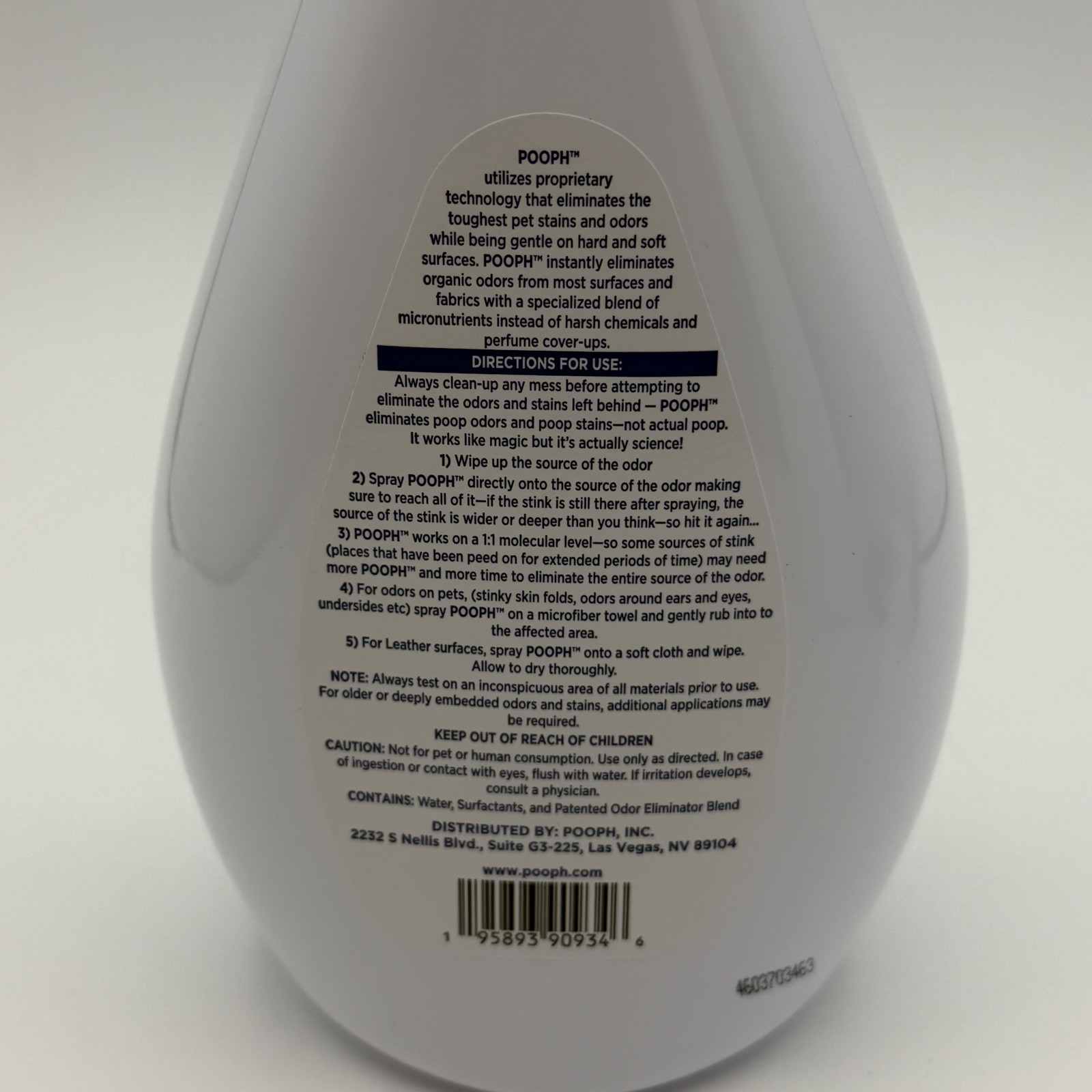 POOPH Pet Odor & Stain Eliminator 32 fl oz (1 QT) – 2-Pack with Sprayers