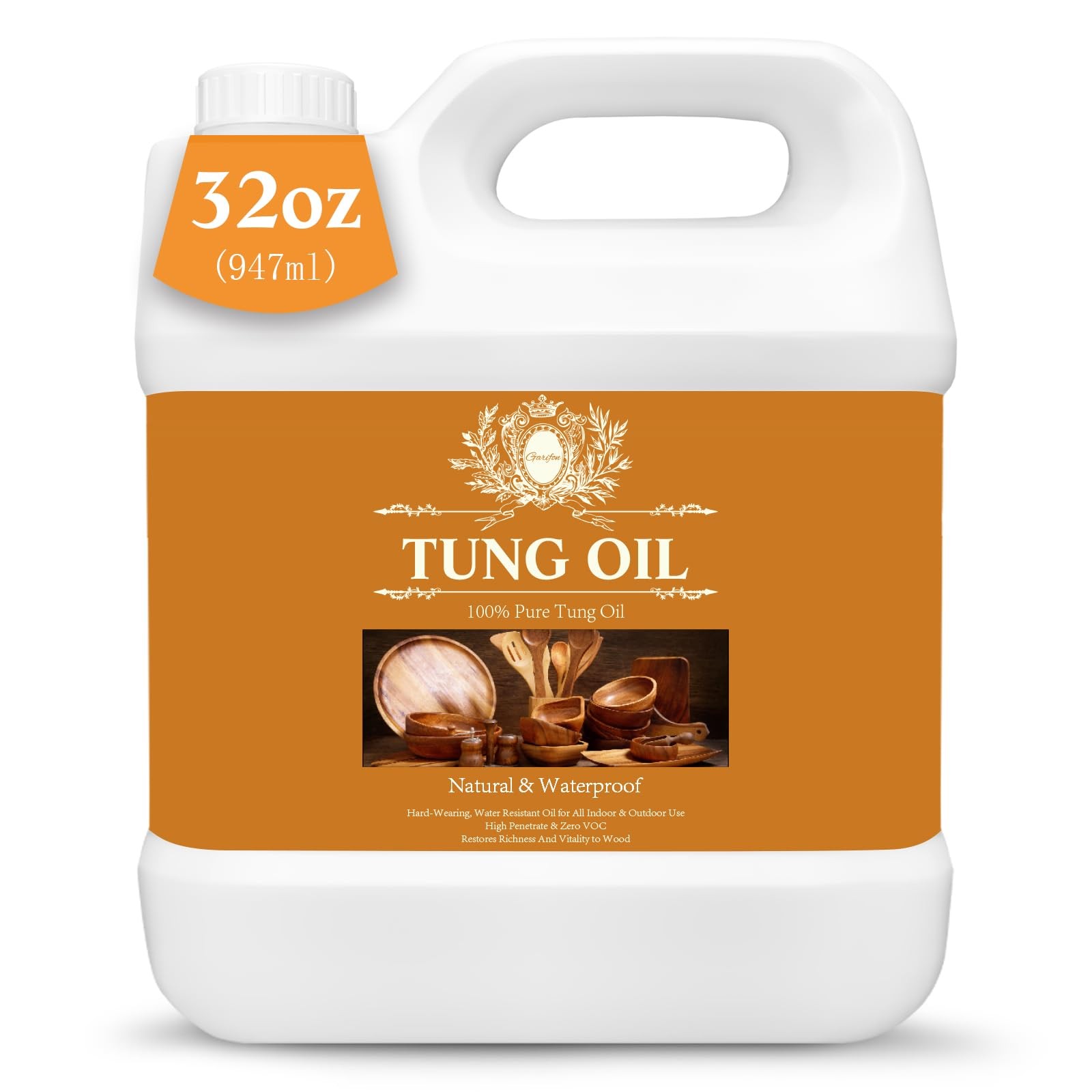32 Oz Tung Oil For Wood Food Safe 100 Pure Tung Oil For Wood Outdoor Food Grade