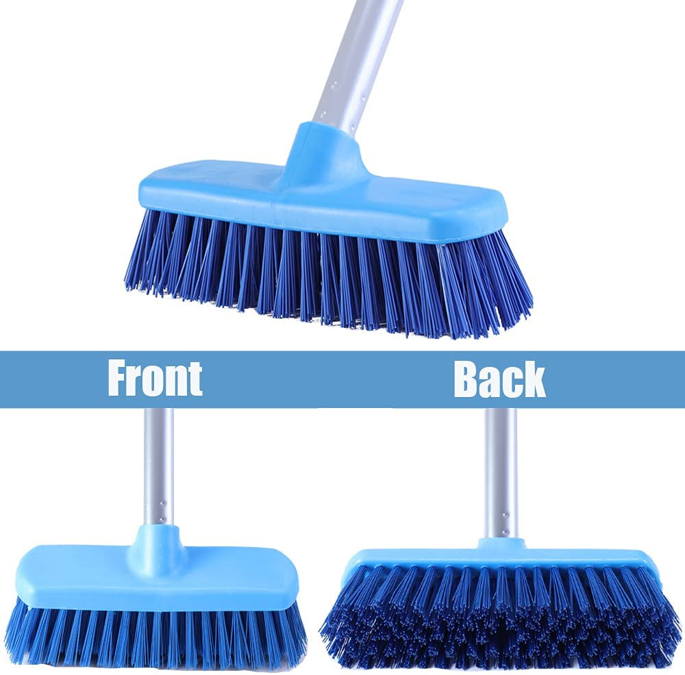 Long Handle Deck Brush Stiff Bristle Floor Scrubber 50″ Adjustable Shower Tile