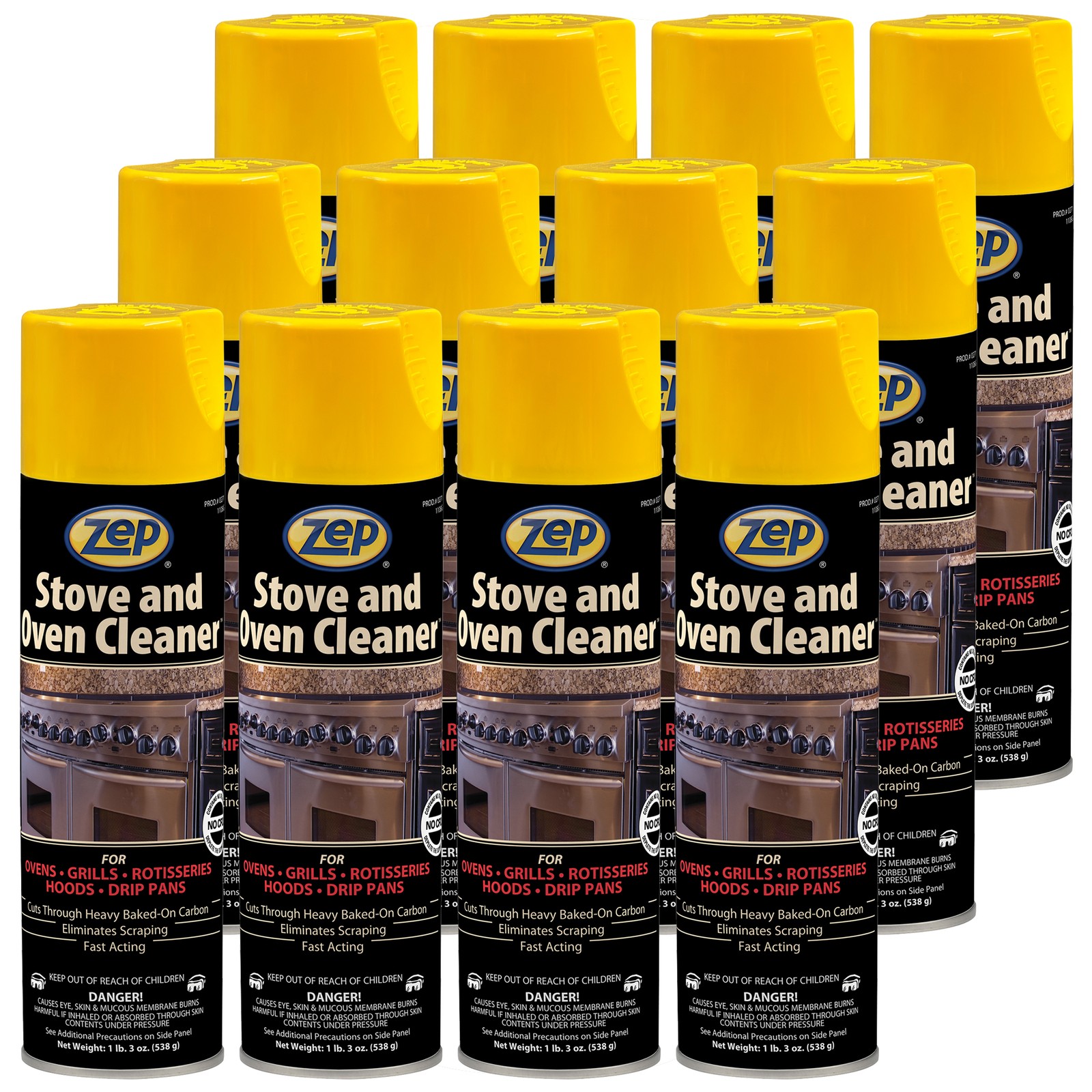 Zep Heavy-Duty Foaming Oven and Stove Cleaner – 19 oz (Case of 12) 27101 –