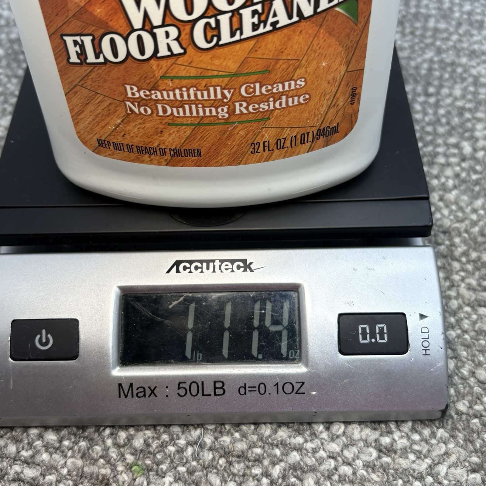 Vintage SC Johnson Pledge Wood Floor Cleaner 1996 Original Old Formula 32oz 85%
