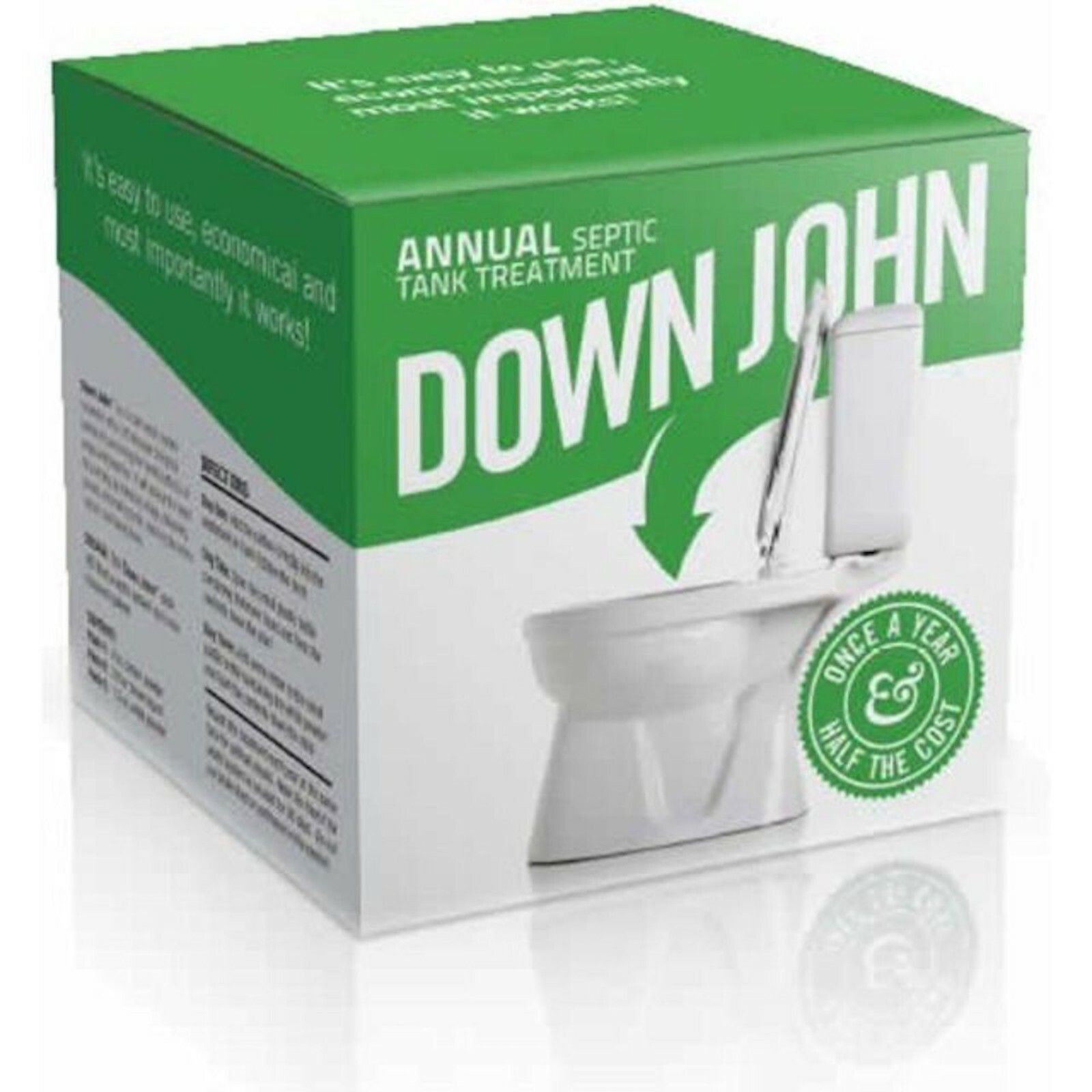Down John Septic Tank Treatment (Once-a-Year)| Improves Drain Field Absorption