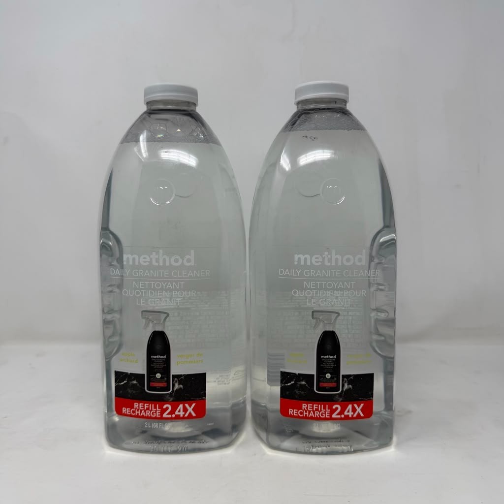 2 Pack – Method Daily Granite Cleaner Refill, Apple Orchard, 2 L ( 68 Fl Oz )