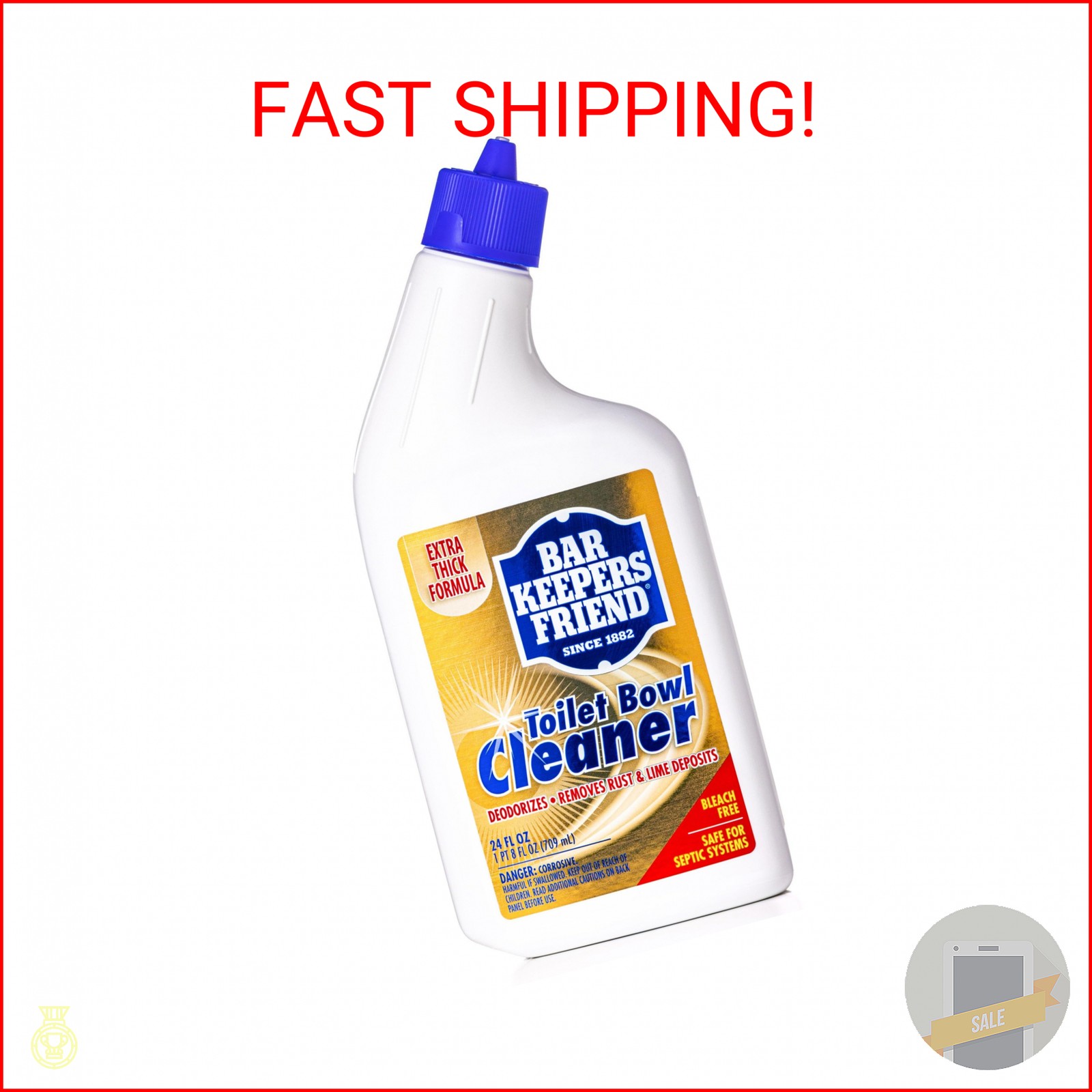 Bar Keepers Friend Toilet Bowl Cleaner – 24 fl oz Each – Extra Thick Formula Cle