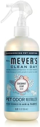 MRS. MEYER’S CLEAN DAY Pet Odor Neutralizer, Coconut Leaf Scent, 12oz