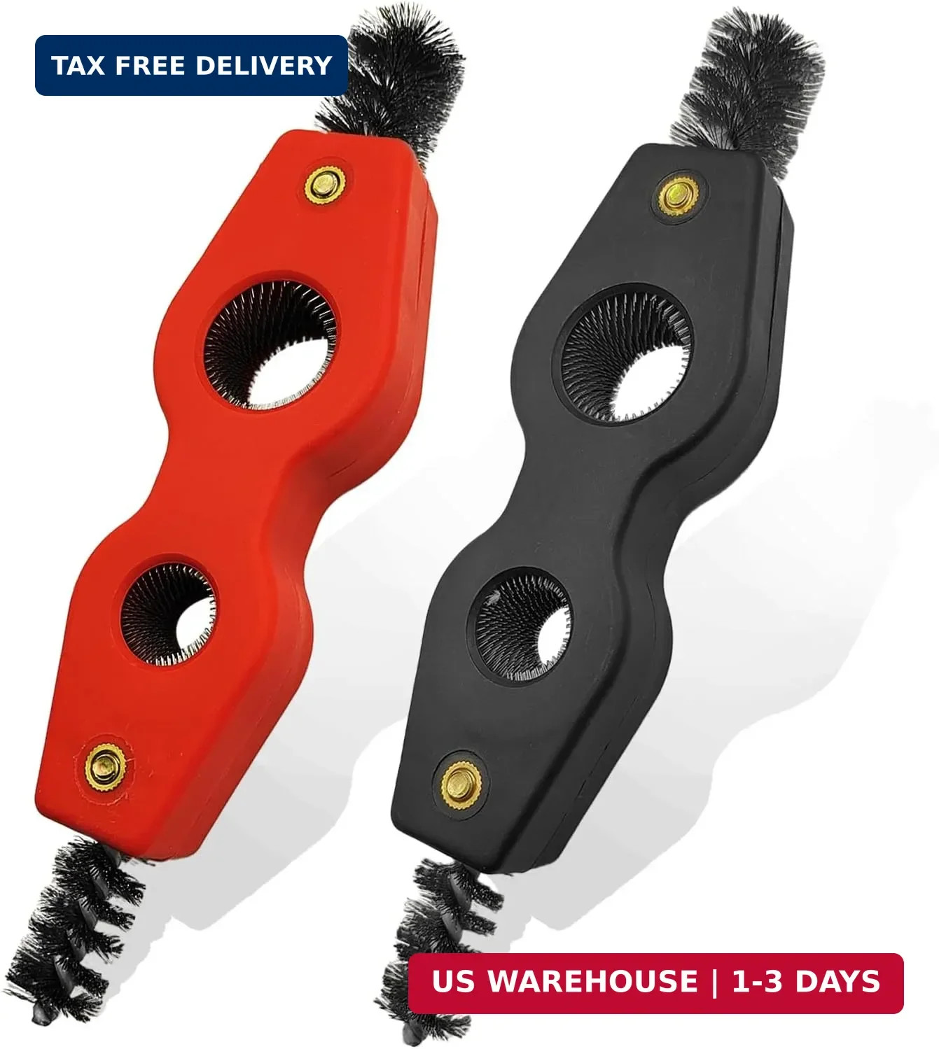 2 Pcs 4-in-1 Copper Pipe Cleaner, 1/2″ & 3/4″ Inner Copper Wire Brush and 5/8″ &