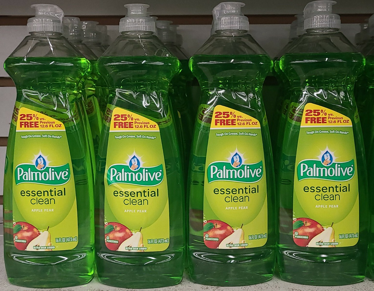 Lot Of 4 Palmolive dish washing liquid Essential Clean Pear Apple 15.2 oz NEW
