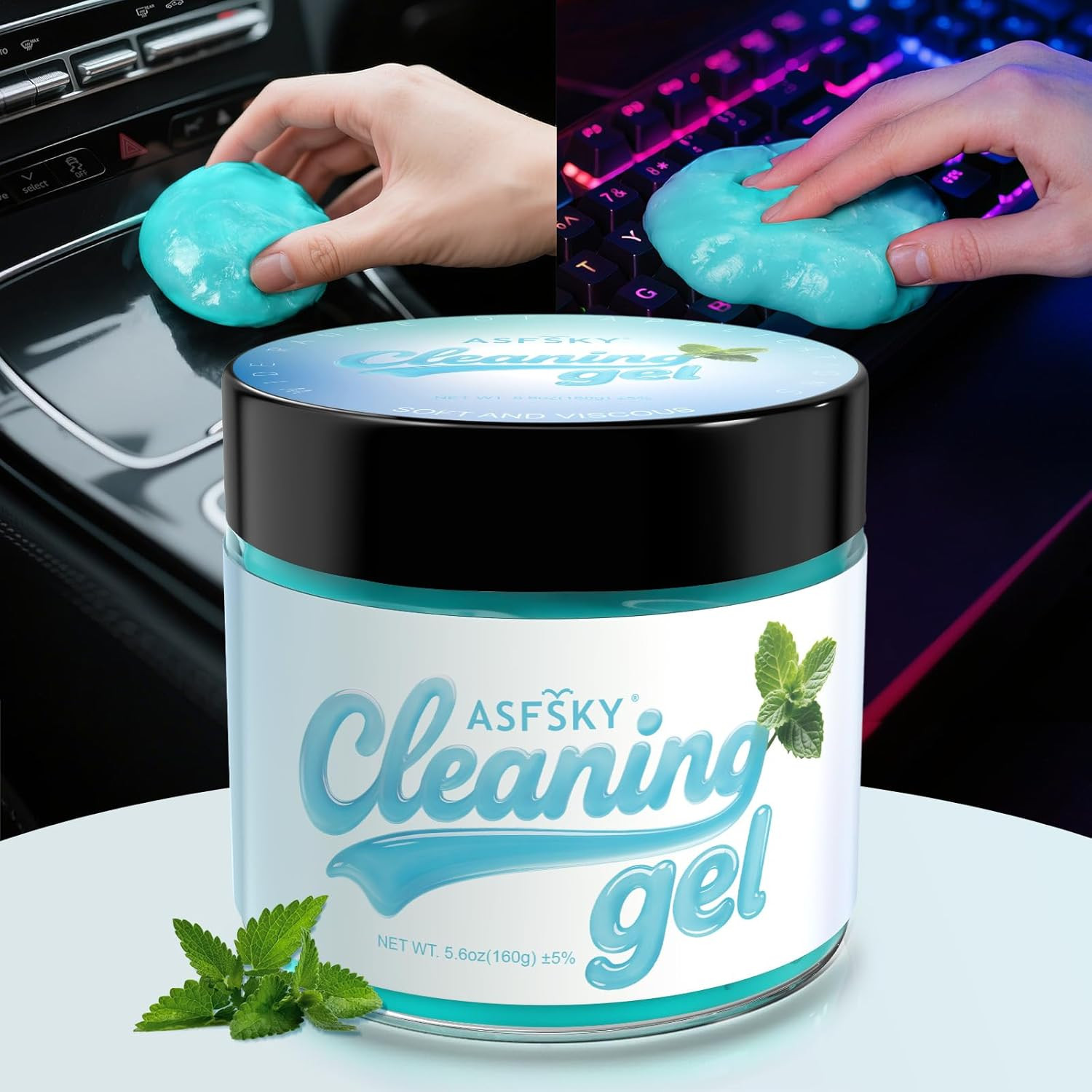 Car Cleaning Gel (Blue,Mint) Cleaning Putty Universal Dust Cleaning Car Interior