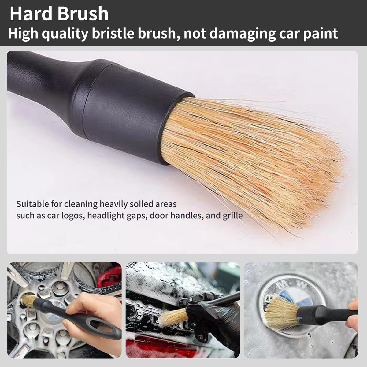4 Pcs Car Detailing Brush Set for Interior Exterior Cleaning Car Wash Wheels