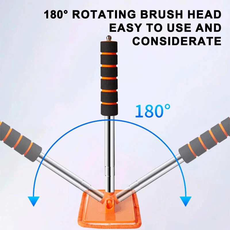 Extendable Windshield Cleaning Tool Kit Car Window Glass Wiper Cleaner Brush Pad