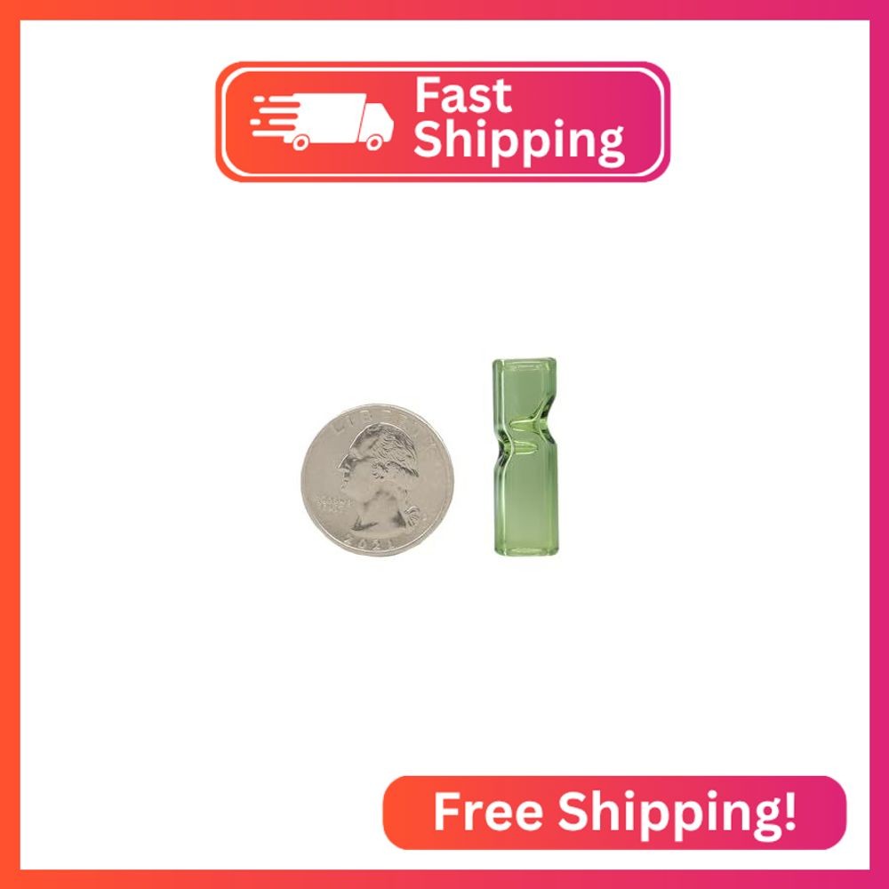 Reusable Glass Filter Tips – 12 Pieces Assorted Sizes and Colors – Smooth Edge C