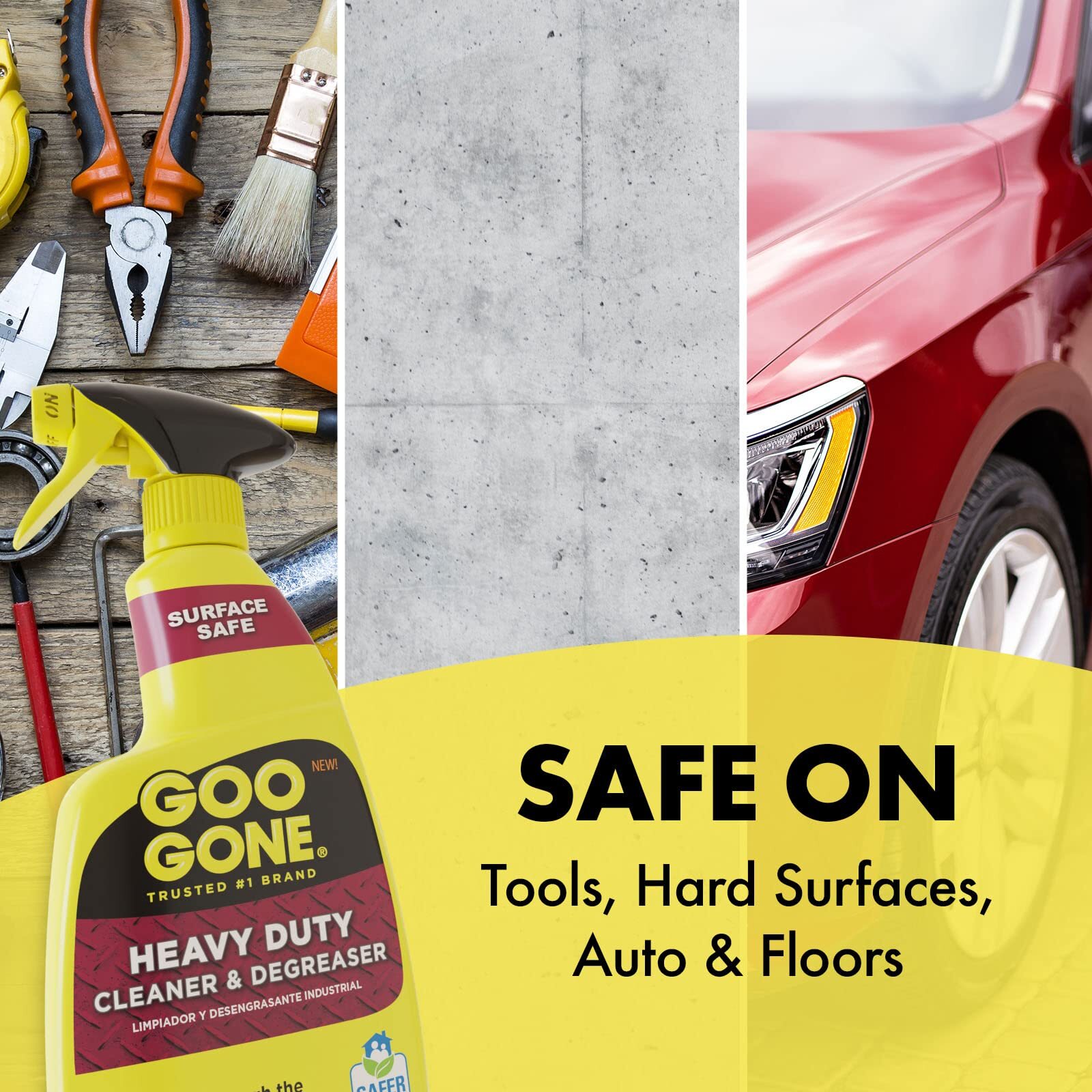 Goo Gone Heavy Duty Cleaner and Degreaser 16 Fl Oz Pack of 2 Surface Safe