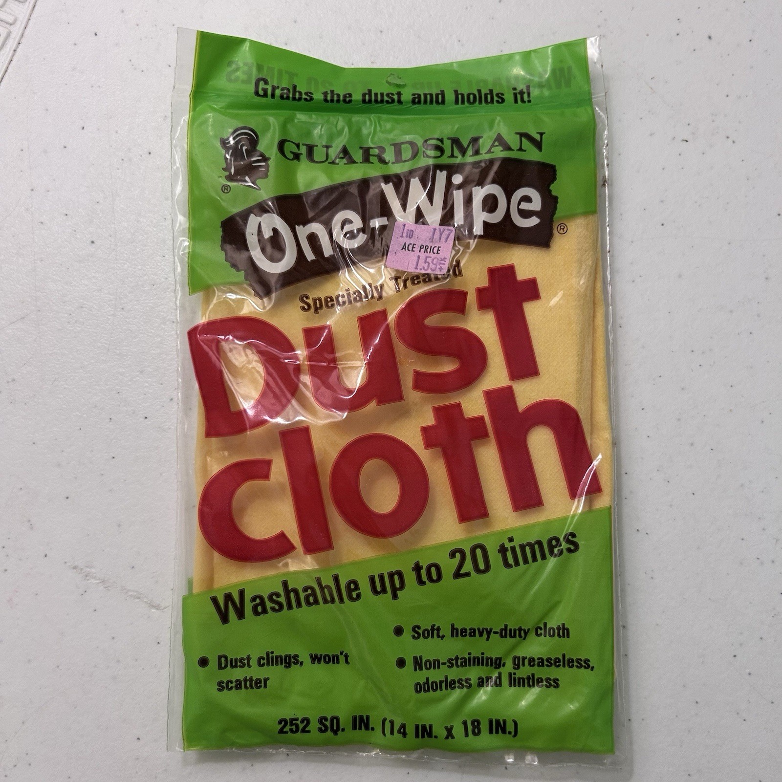 Vintage Guardsman One Wipe Dust Cloth 14×18 Dusting Movie Prop 80s