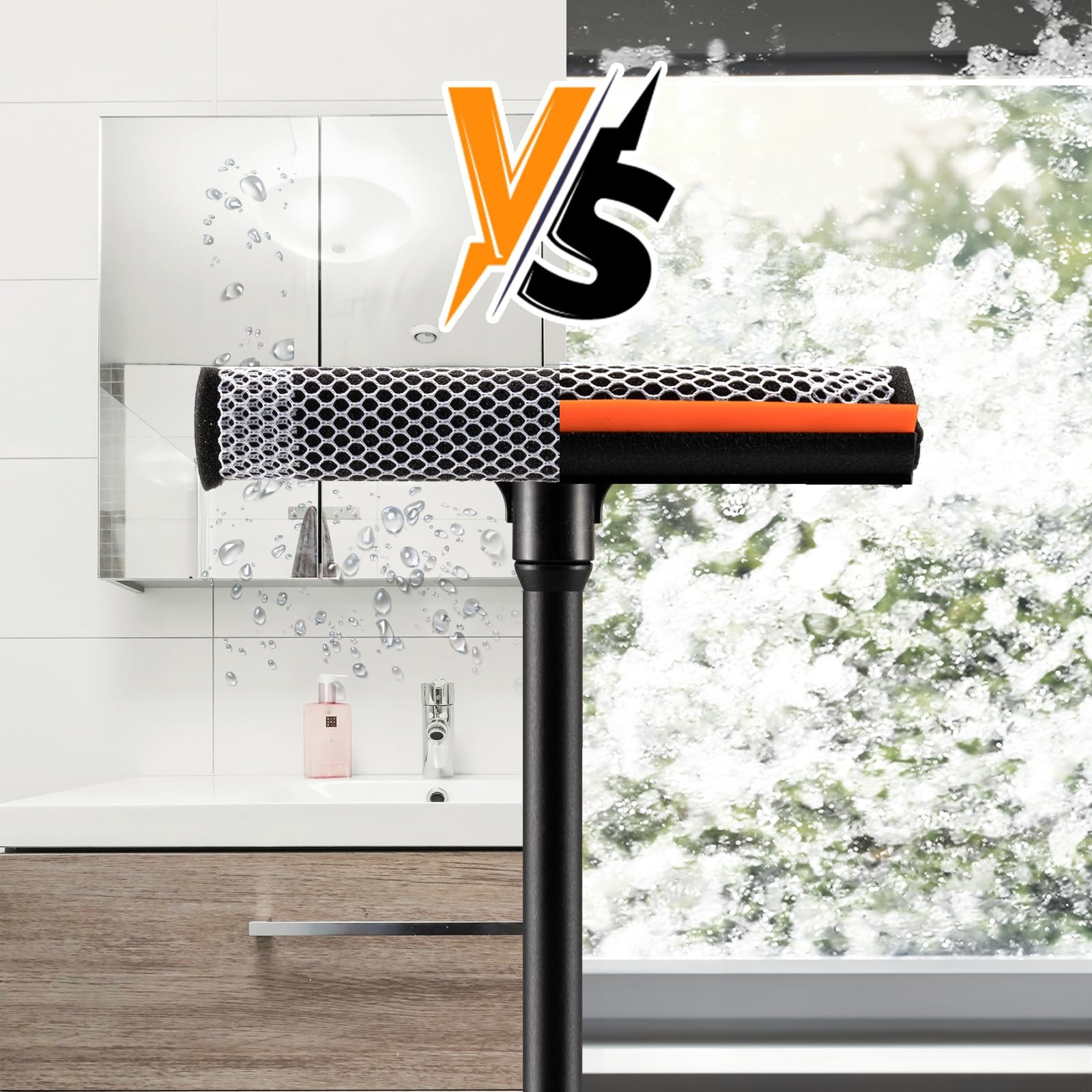 Window Squeegee Window Cleaner for Gas Station Glass Shower Window Door Cleaning
