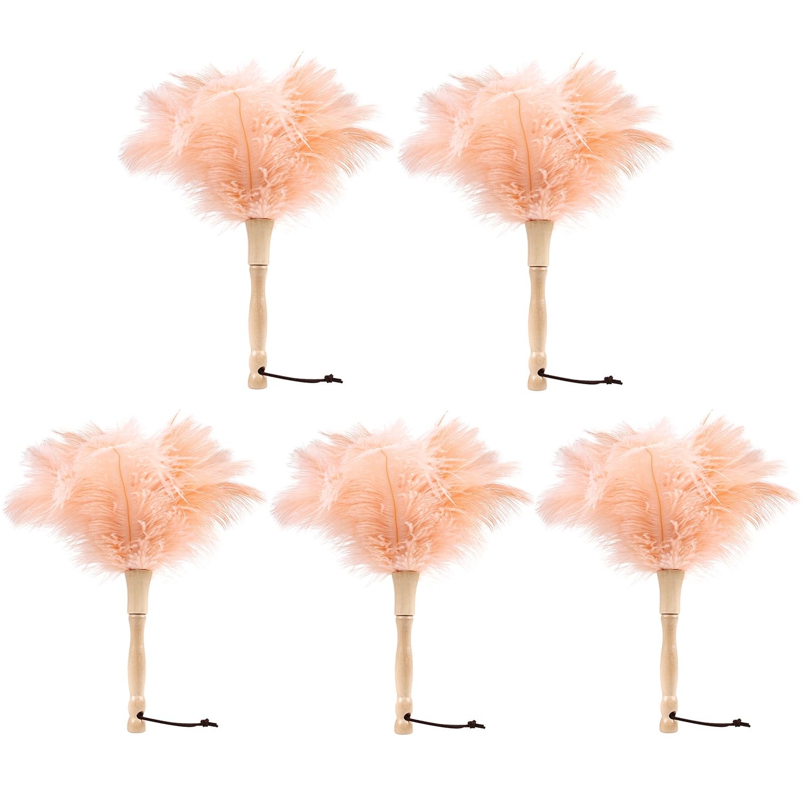 Ostrich Feather Duster 12 Inch Handheld Duster Supplies, Wooden Handle Feathe…