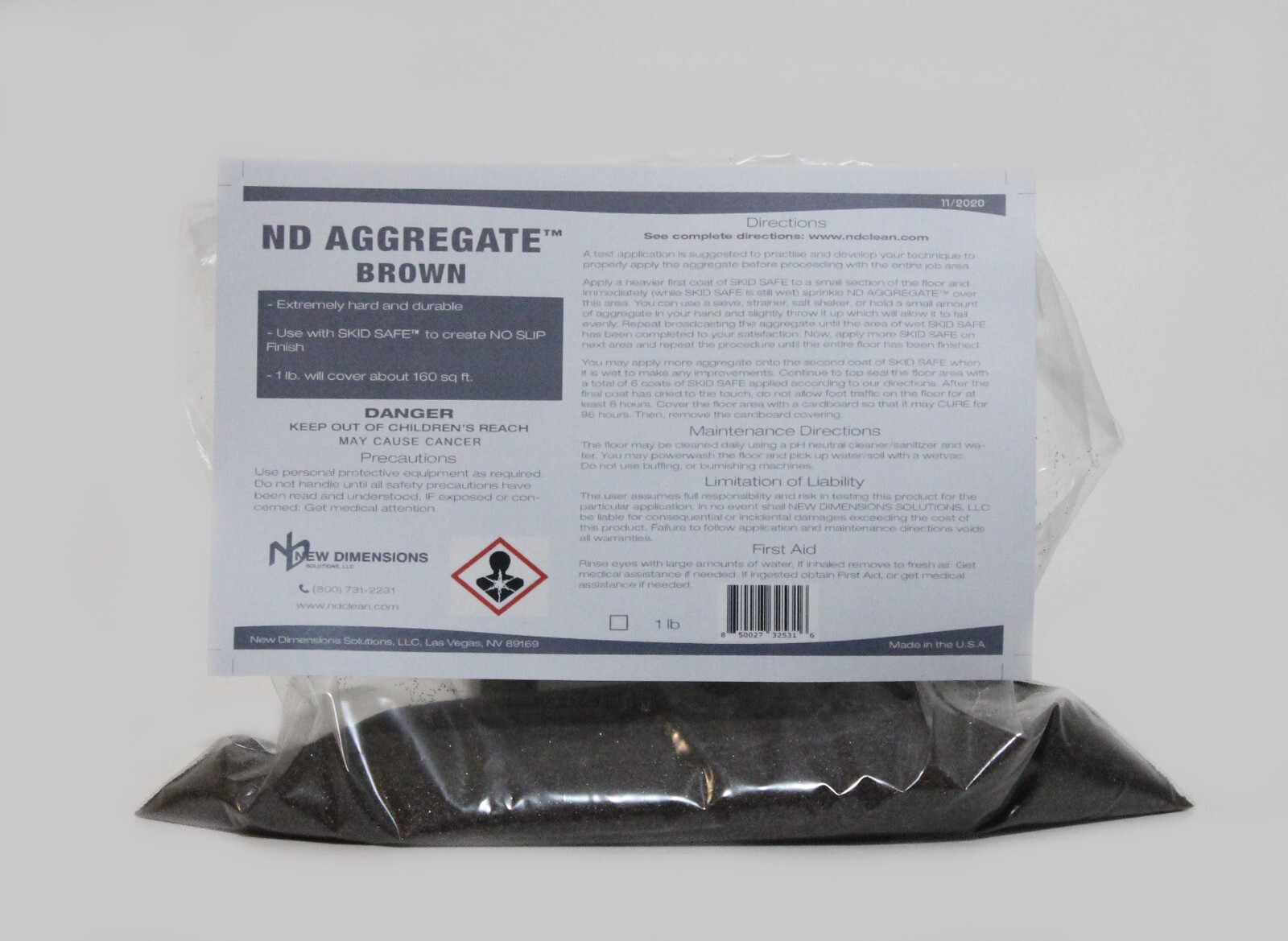 ND AGGREGATE™ Enhanced Traction Additive for SKID SAFE™ Water-Based