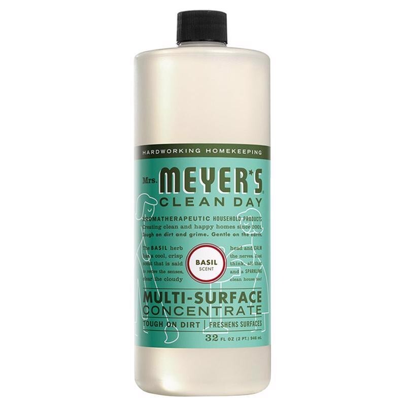 Mrs Meyers Clean Day Multi-Surface Concentrated Refill Fresh Basil Scent 32 oz