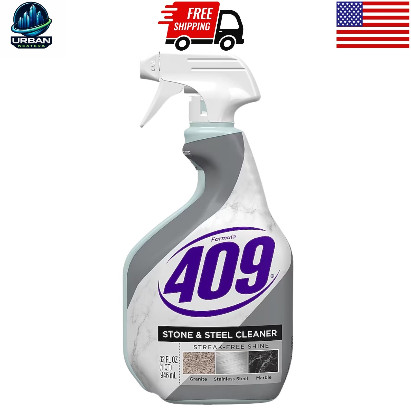 Formula 409 Stone and Steel Cleaner, 32 oz, Spray Bottle