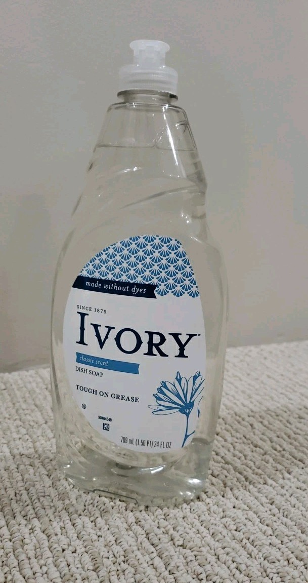 Ivory Dish Detergent Bottle, 24 Ounces, New, Tough On Grease, Classic Scent.