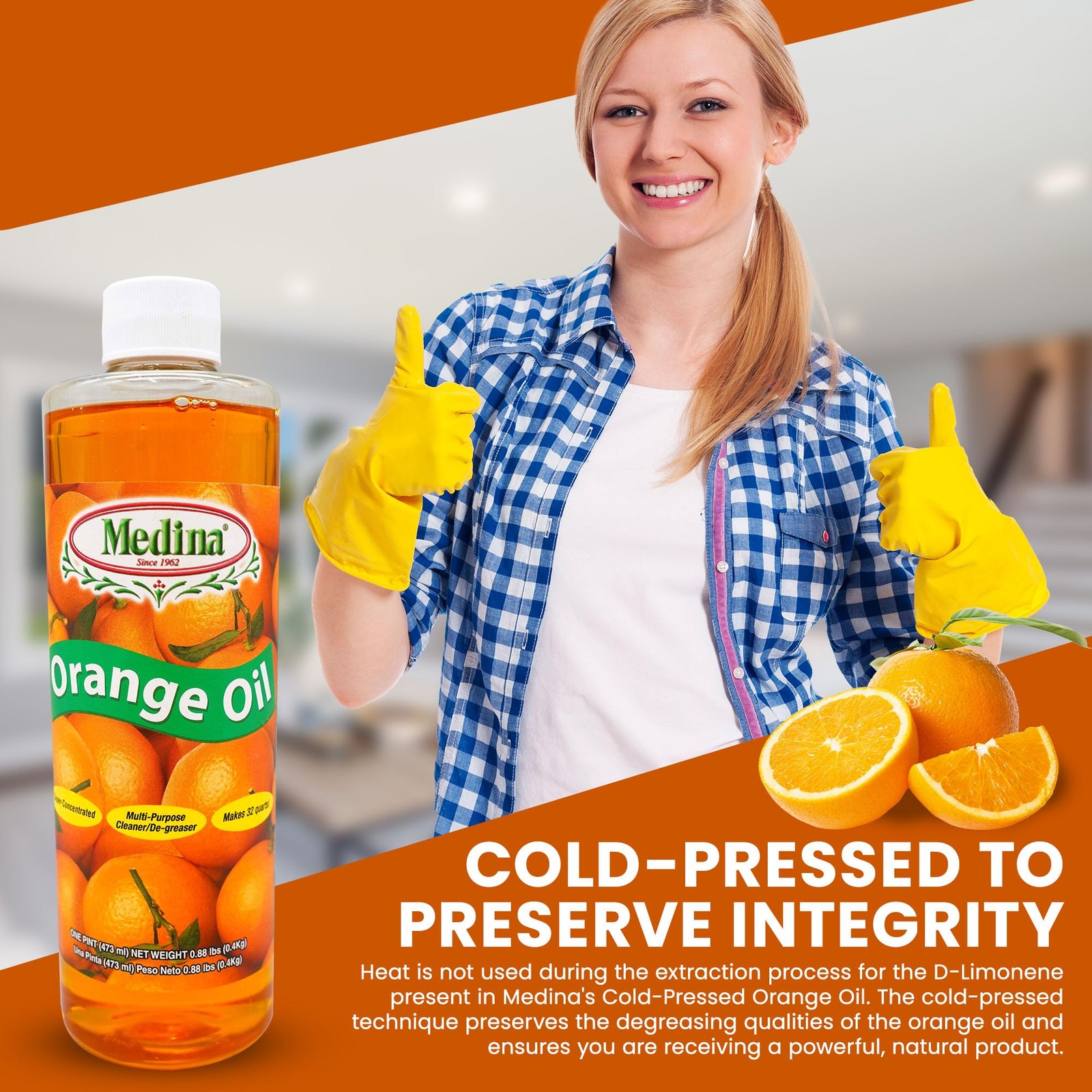 Medina Orange Oil Cleaner & Degreaser Concentrate – All Purpose Orange Oil Cl…