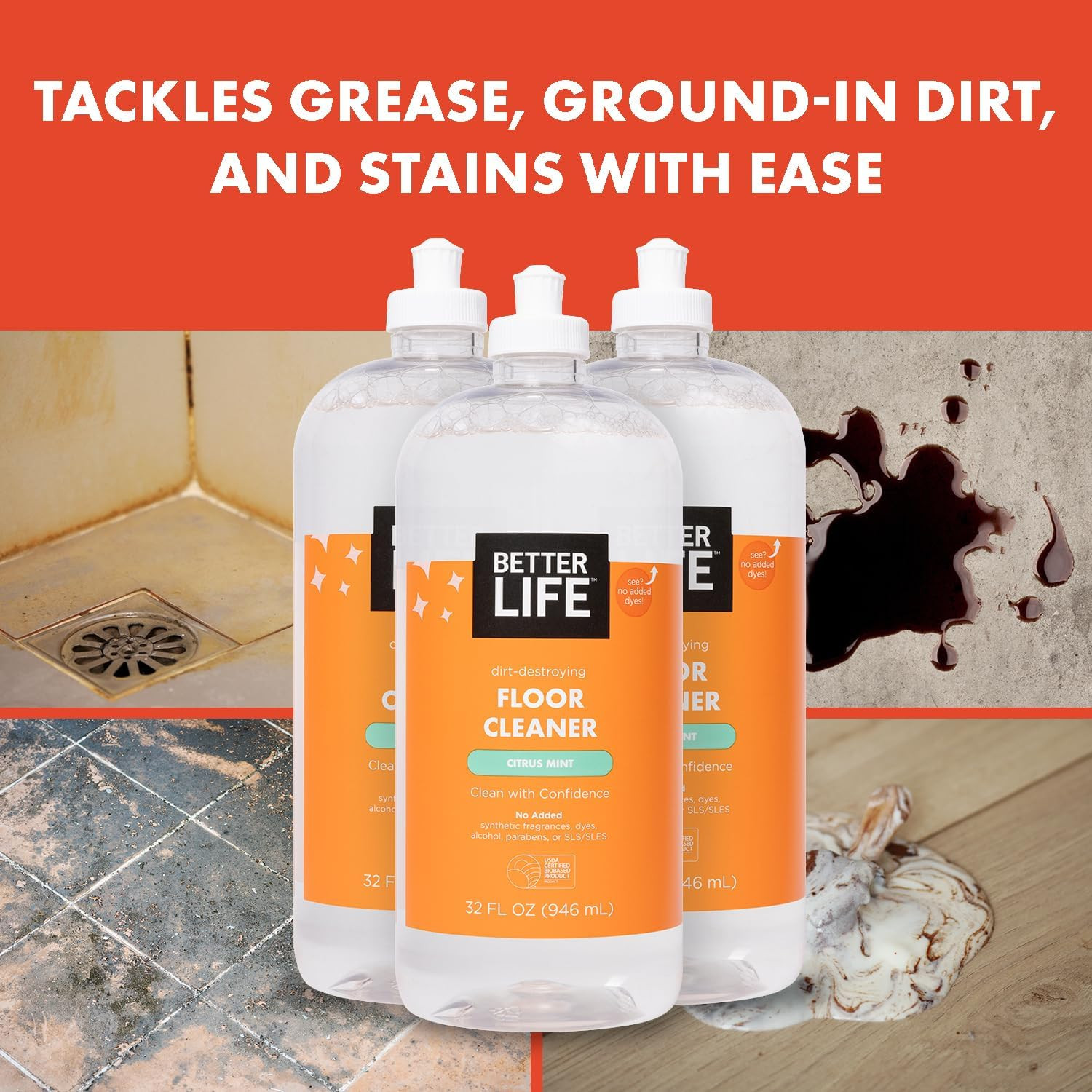 Floor Cleaner – Liquid Multipurpose Cleaner for Wood, Tile, Laminate, Vinyl, Bam