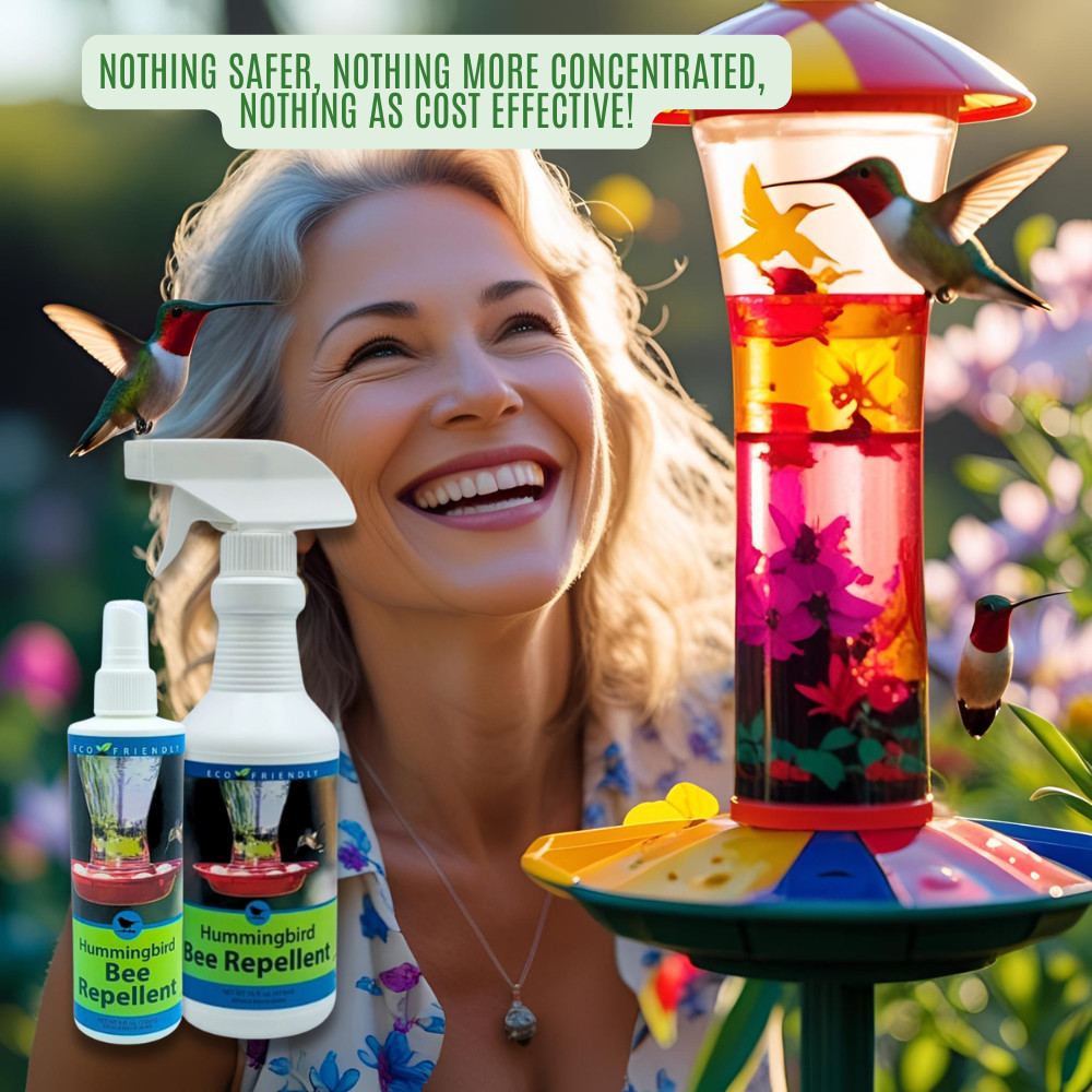 Natural Bee & Wasp Repellent for Hummingbird Feeders | Hummingbird Bee Repellent
