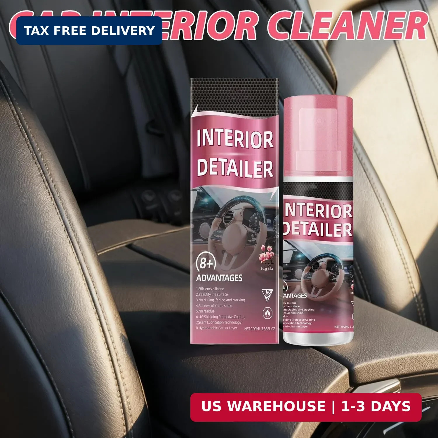 2PCS Polishing Cleaner Car Interior, 2026 Upgrade Car Interior Cleaner Spray, Al