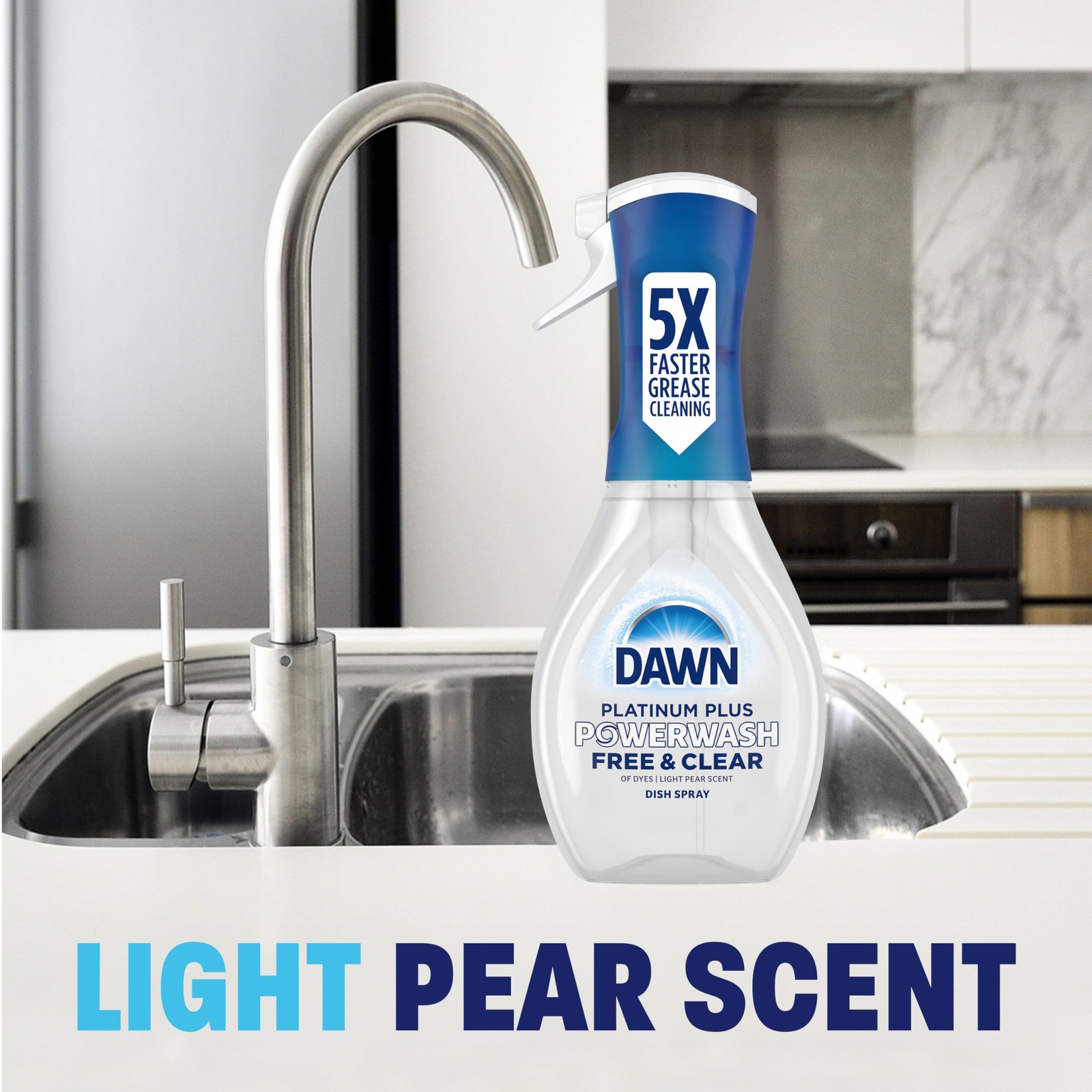 Free Clear Powerwash Dish Spray Soap Pear Scent Refill 16 Fl oz 6 Pack