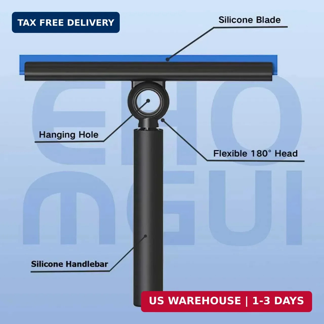 Extendable Window Squeegee Cleaner Tool for Shower Tile Wall Sliding Glass Door