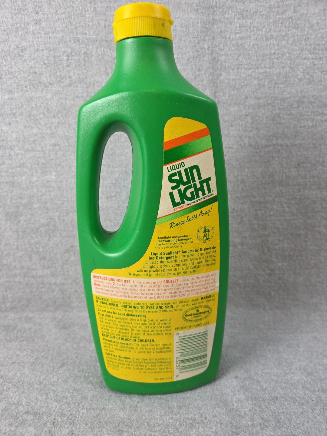 Sunlight Liquid Automatic Dishwashing Detergent 1987 Vintage 40oz Old Stock NEW
