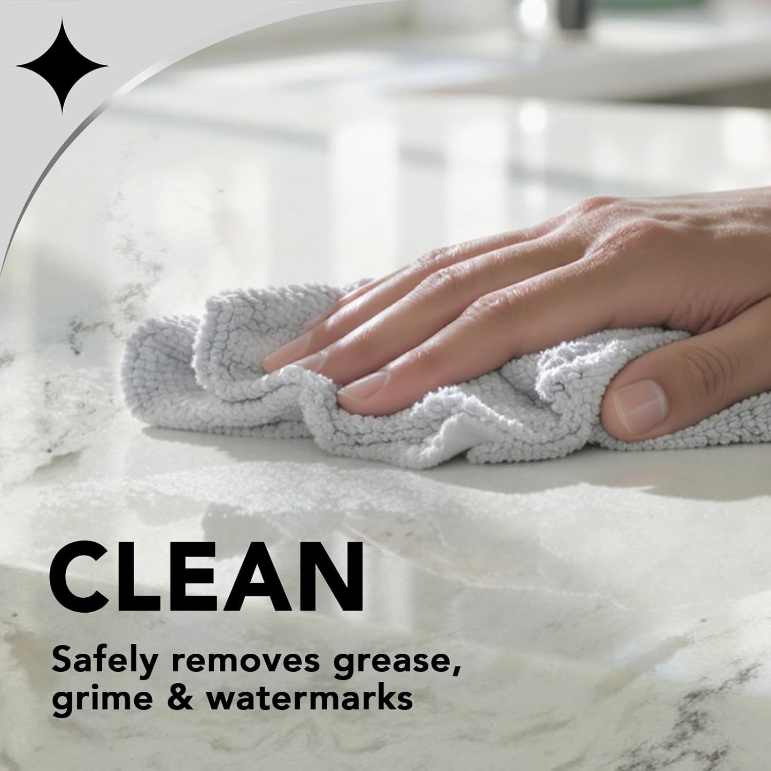 Quartz Countertop Care Essentials: 2 Pack Spray & Micro Towel – Citrus Fresh