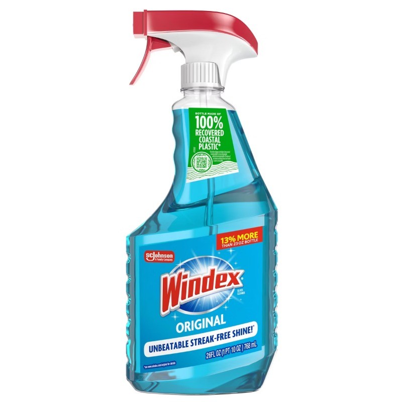 Windex Original Blue Window and Glass Cleaner Spray – 26 fl oz