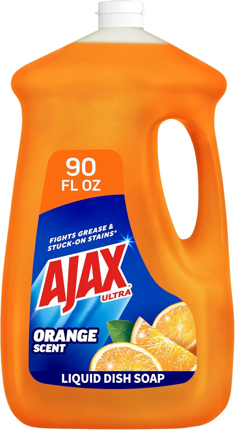 Ultra Liquid Dish Soap Orange Scent, Triple Action, 90 Fl Oz Bottle